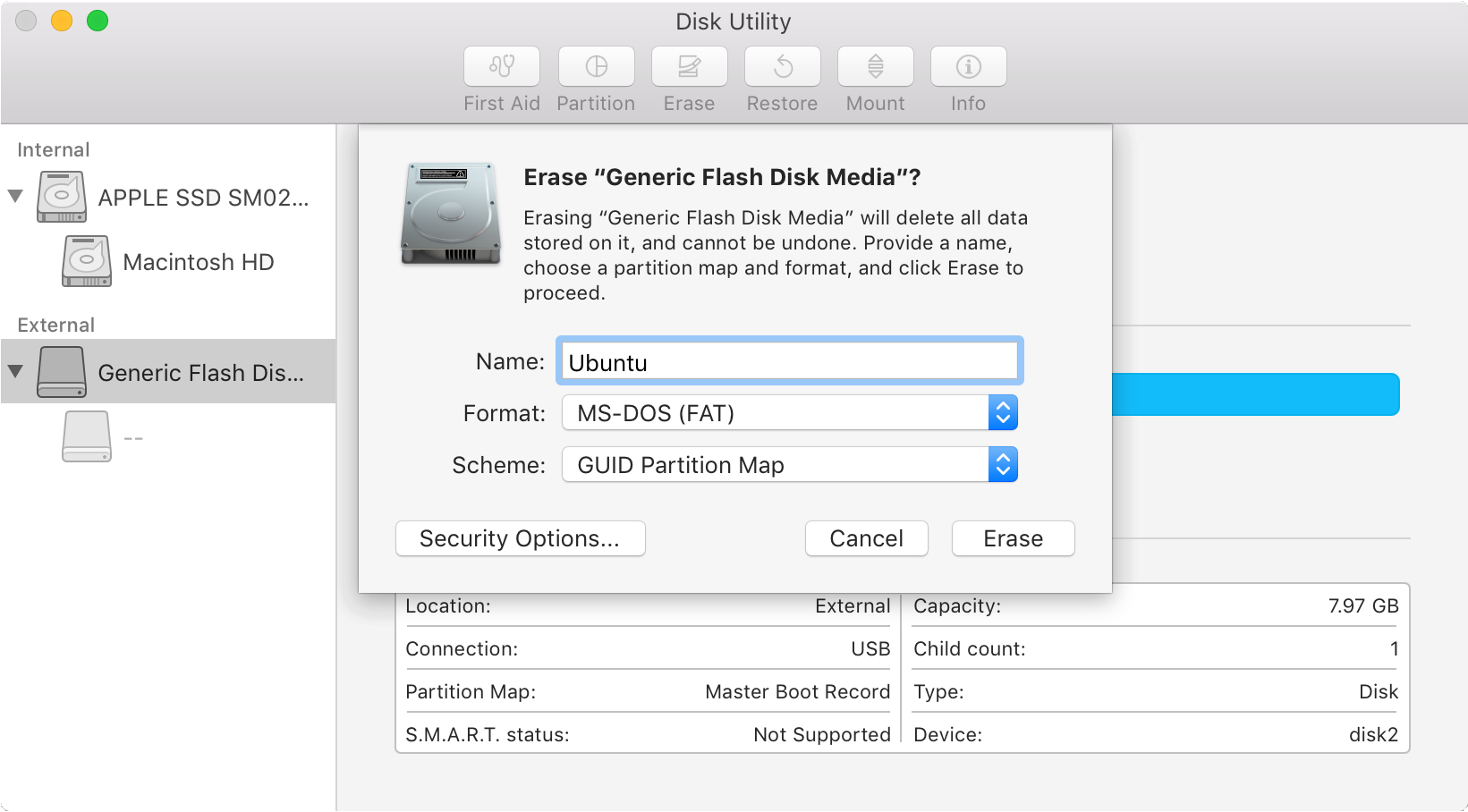 removable media encryption for mac os not report to see server